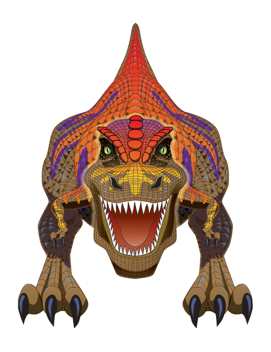 54 Iinc Tall WindNSun SuperSized T-Rex Ripstop Nylon Dinosaur Kite